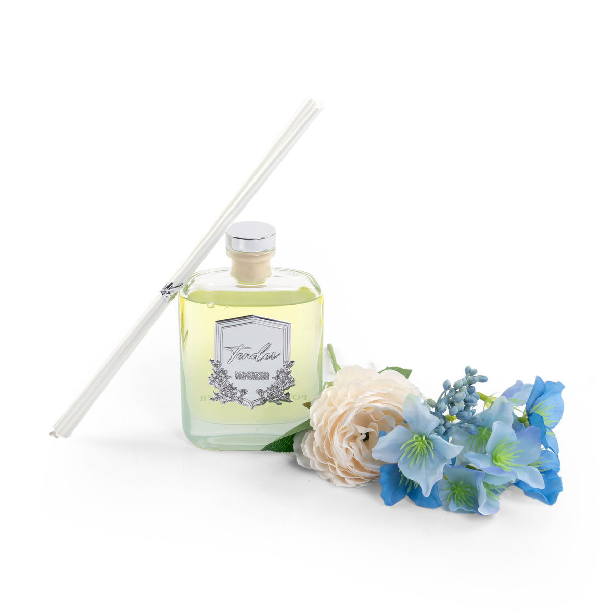 blue diffuser with 6 sticks and box