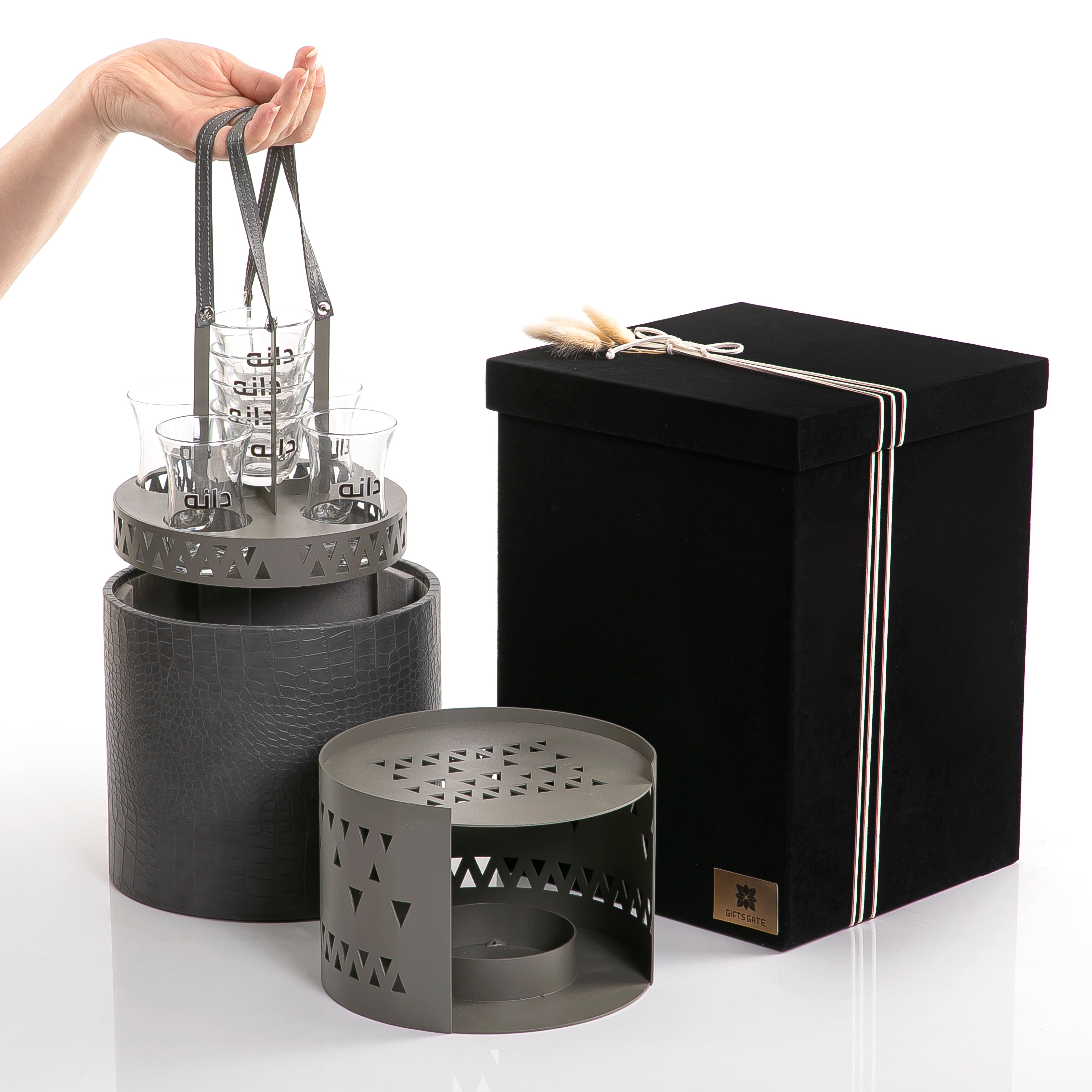 طقم الدوه المايكرو 1X2 - رمادي