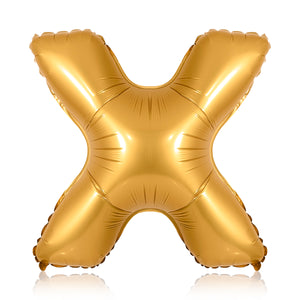 gold party balloon letter X