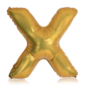 gold party balloon letter X