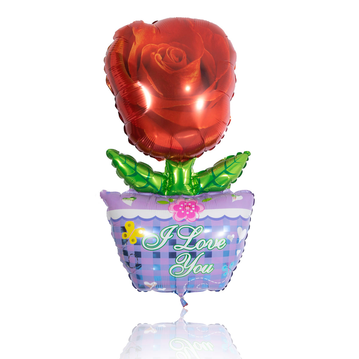 red flower plant party balloon