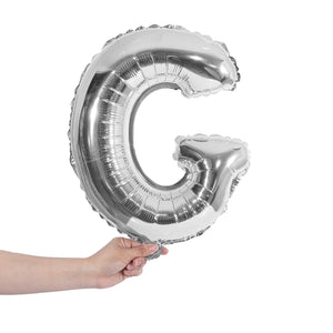 silver party balloon letter G