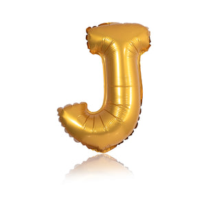 gold party balloon letter J