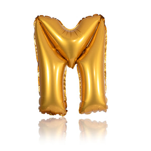 gold party balloon letter M