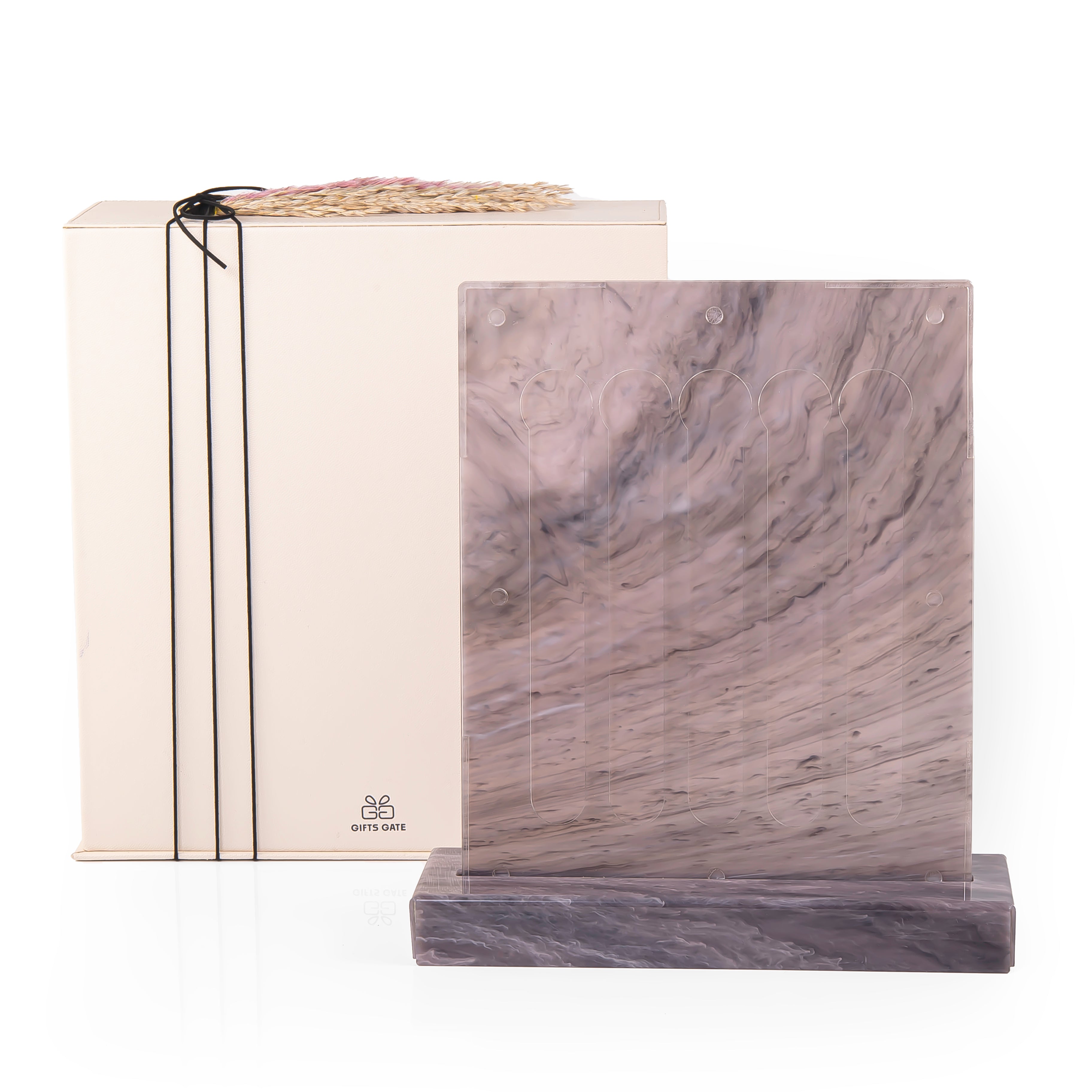 A purple Nespresso capsules stand