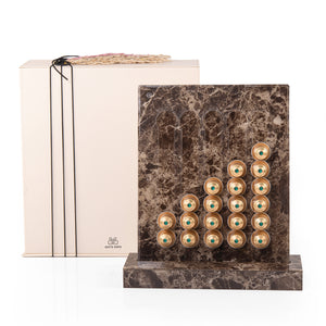 A brown Nespresso capsules stand