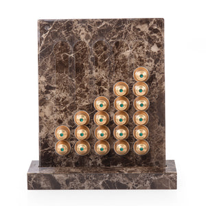 A brown Nespresso capsules stand