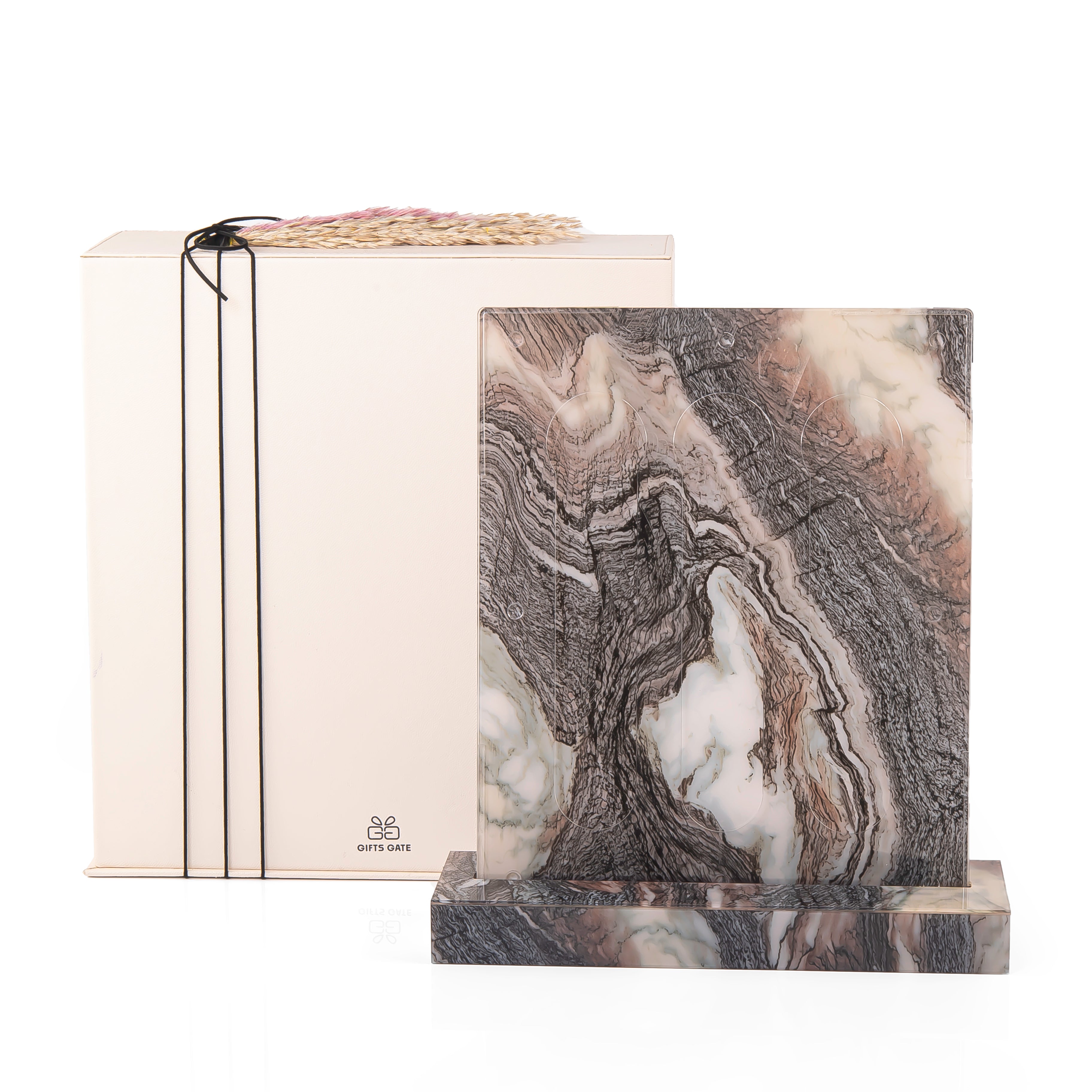 A marble Vertuo capsules stand