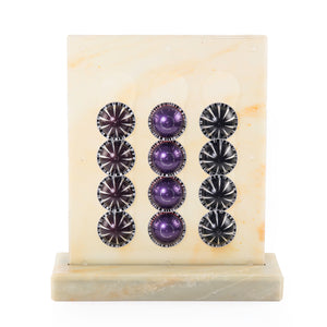 A yellow Vertuo capsules stand