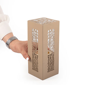 beige leather incense burner