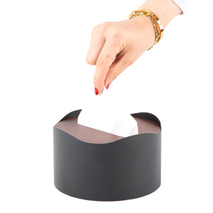 black tissue box