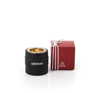 mini black leather incense burner