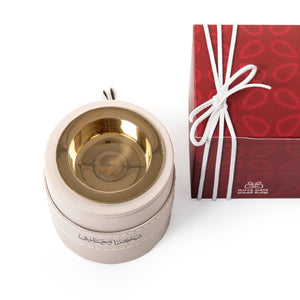 mini off-white leather incense burner