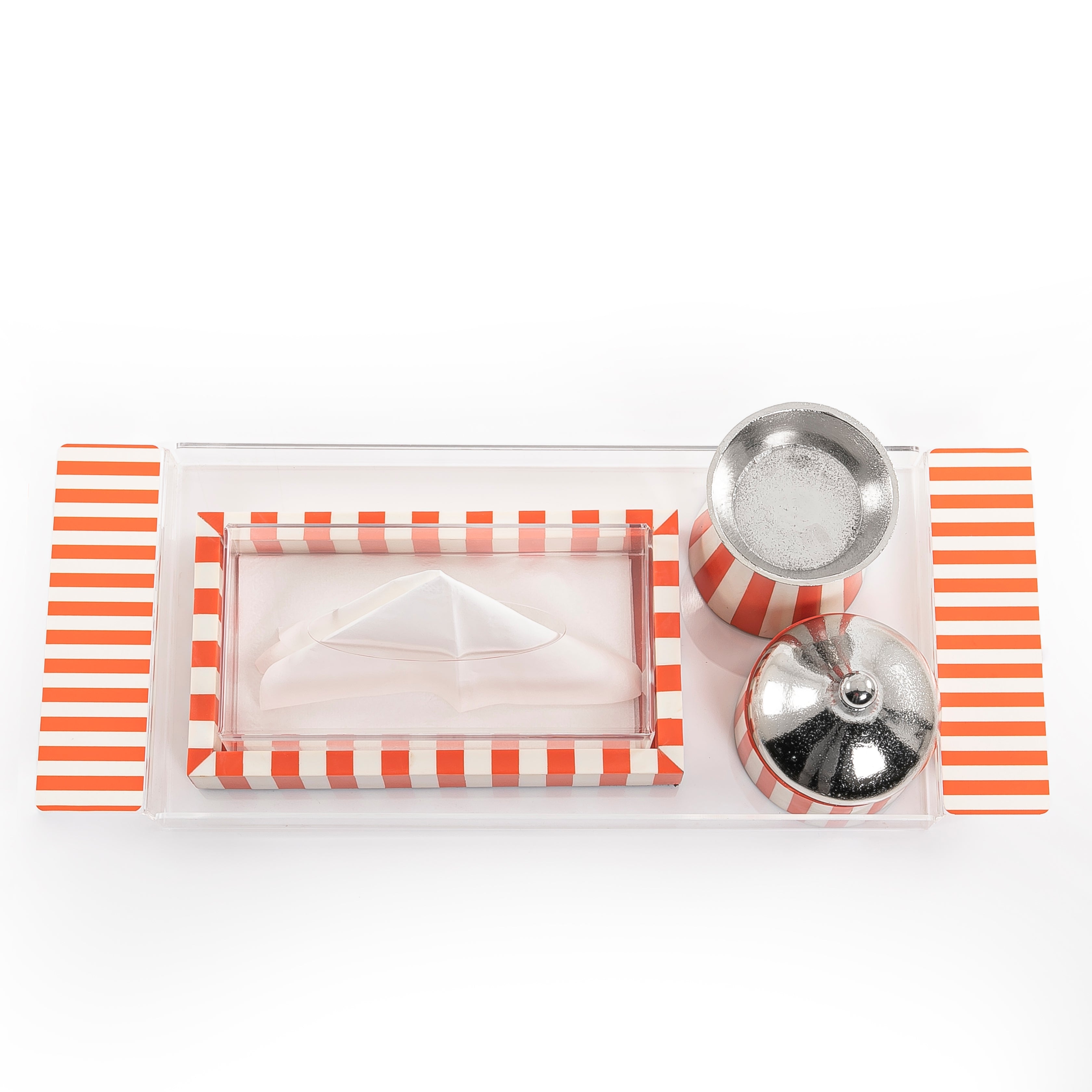 طقم صينيه اكريليك مع مبخر