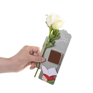 white rose flower with chocolate