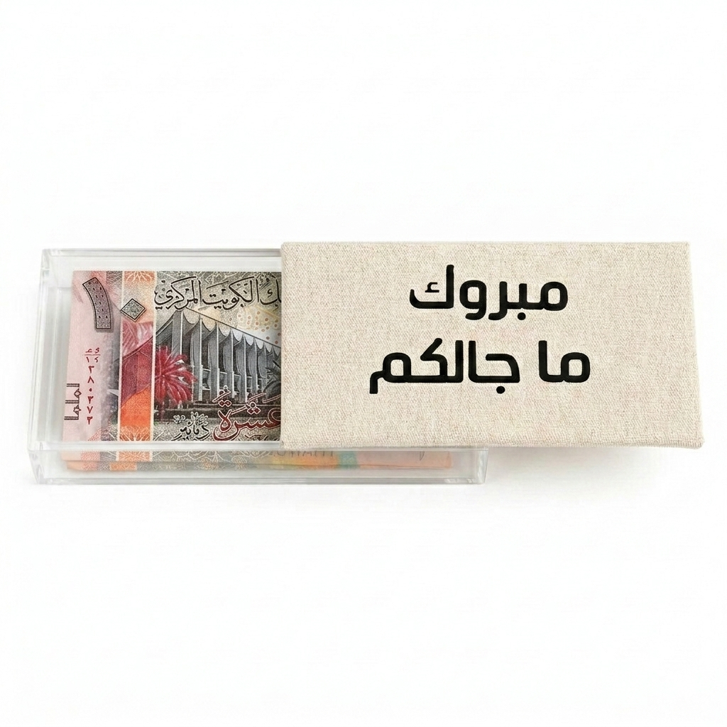 Transparent Acrylic Box" Mabrook Majakum"