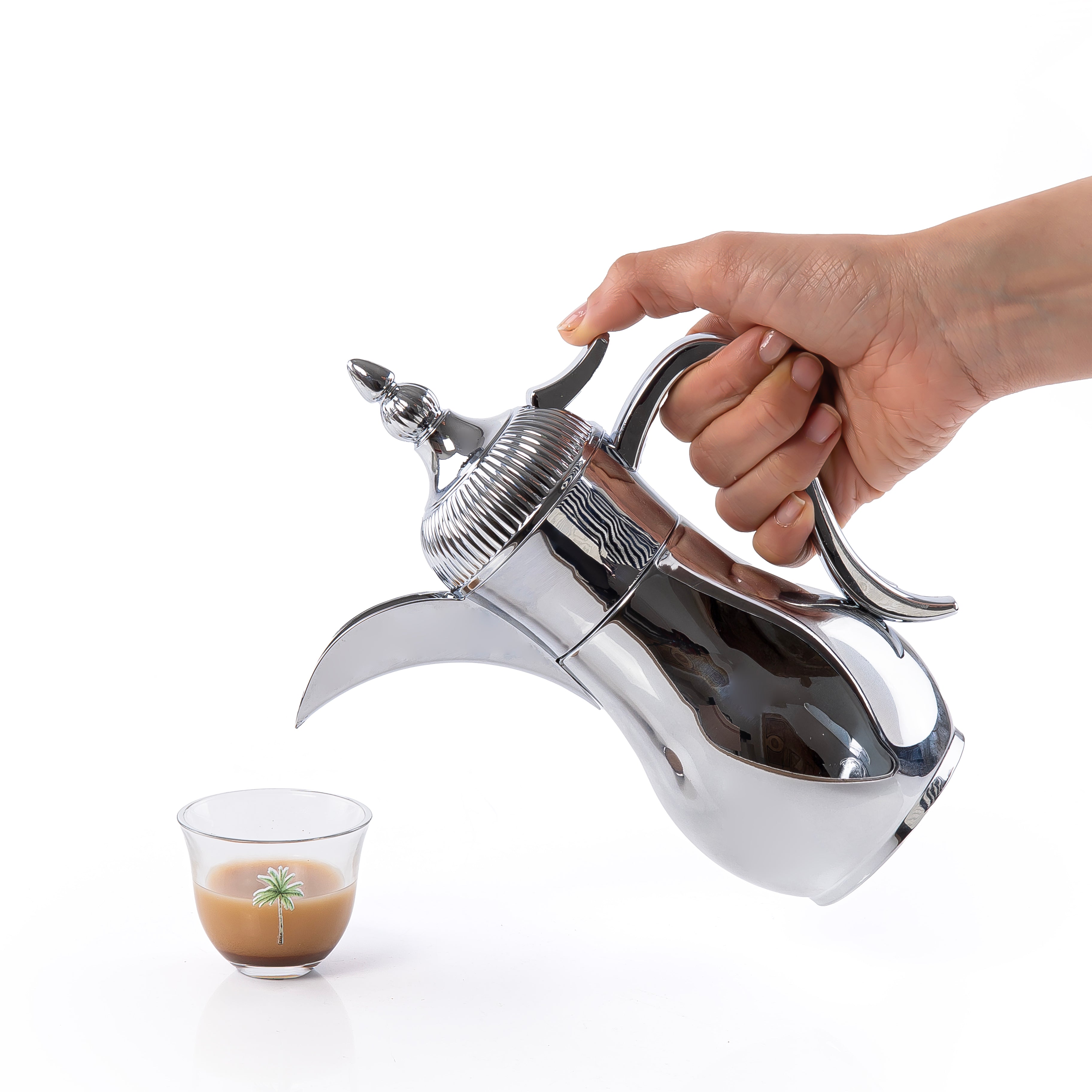 طقم ضيافة السّاس - فضي