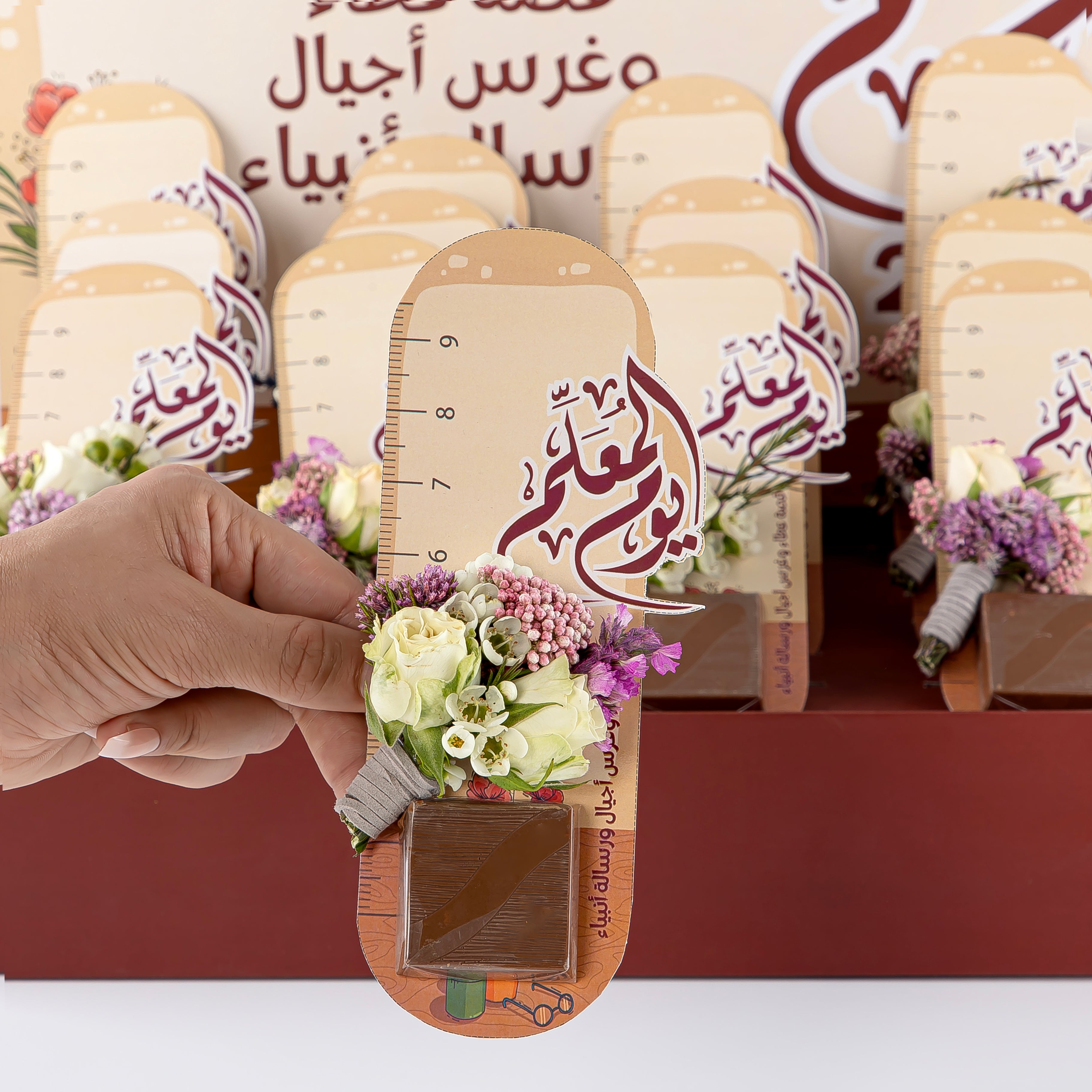 “Thank You, Teacher” Giveaway Box – 12 Chocolates, Flowers & Card