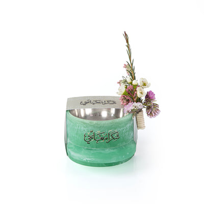 مبخرة دائرية من الريزين - أخضر