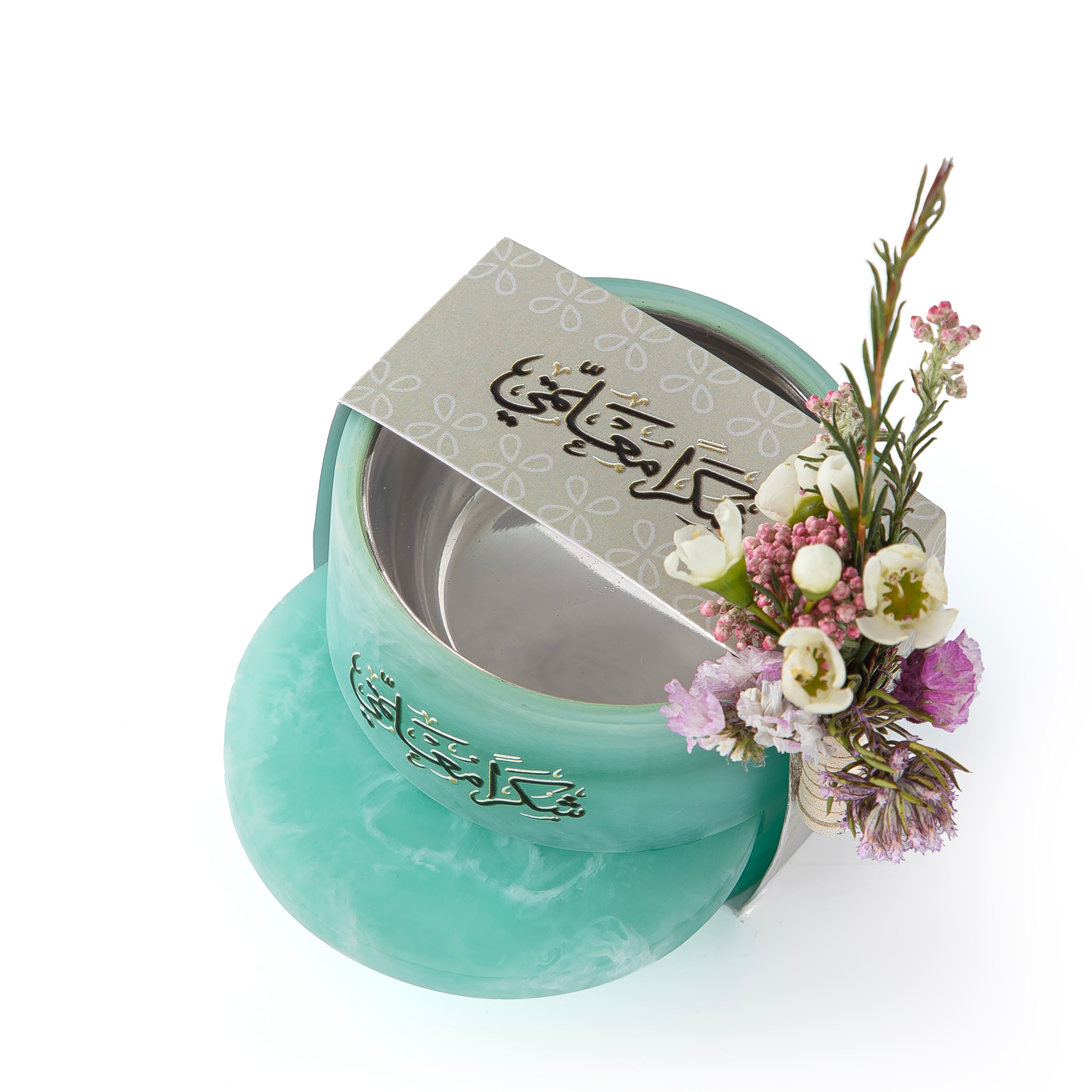 Round Resin Mabkhar with Handle- MINT