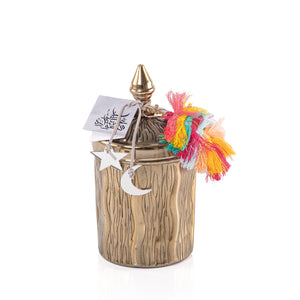 Gold decorated Gergean jar