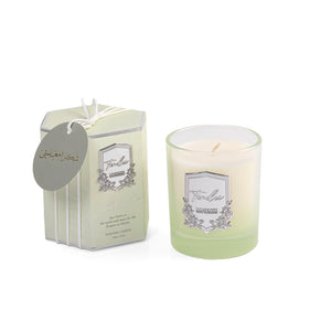 green candle with box