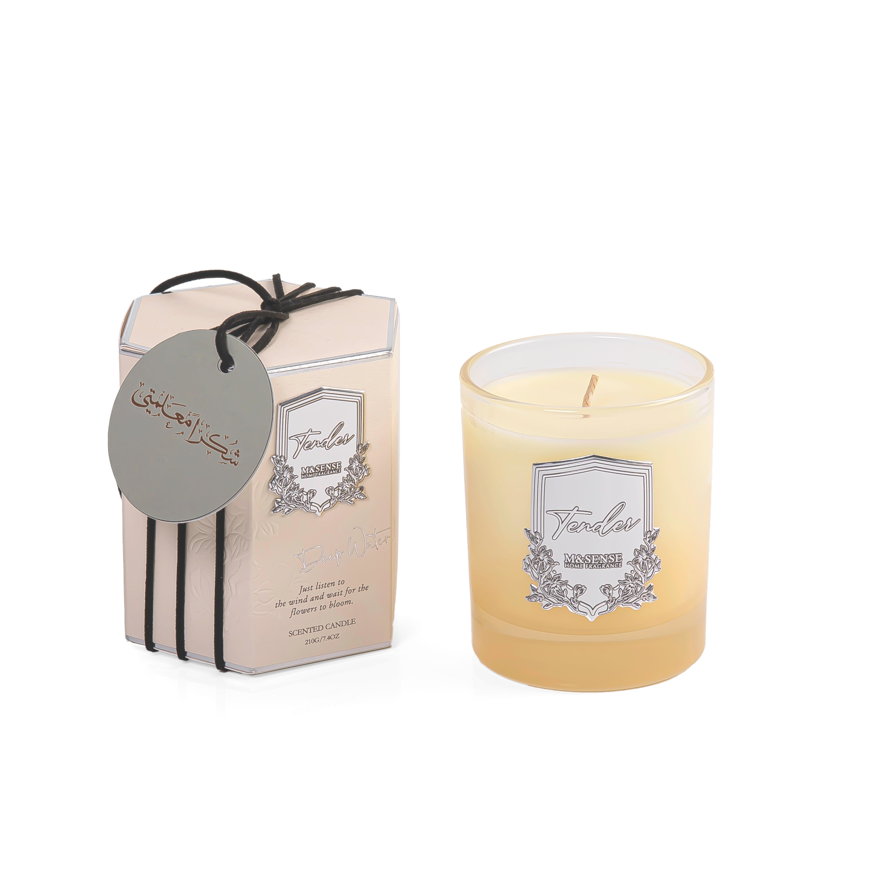yellow candle with box