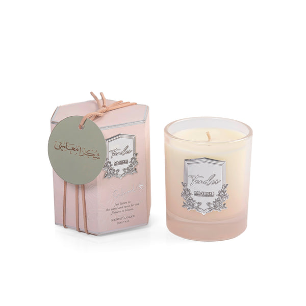 pink candle with box