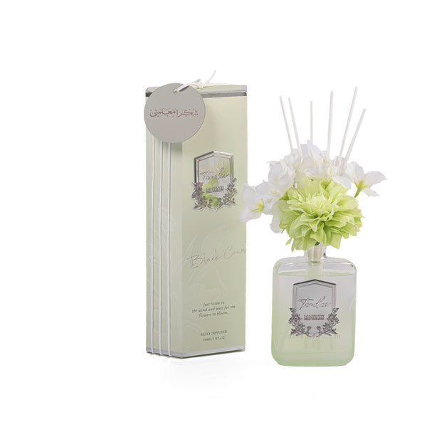 green diffuser with 6 sticks and box