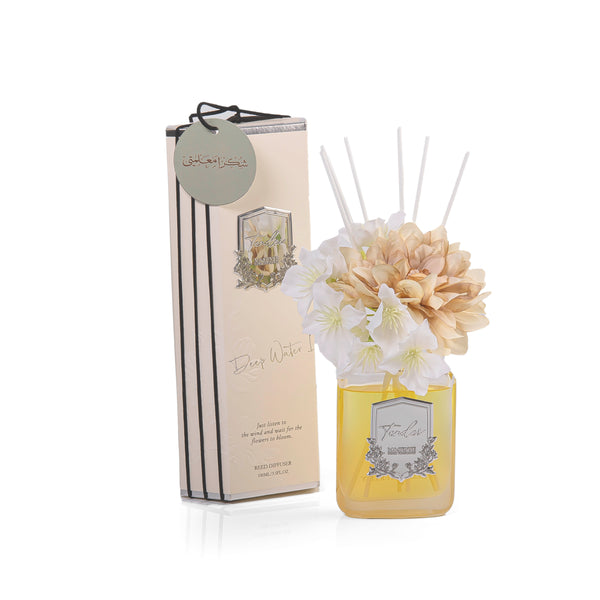 yellow diffuser with 6 sticks and box