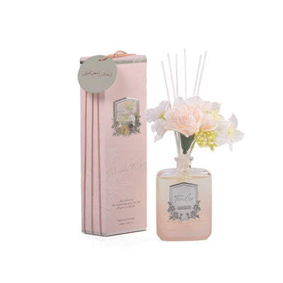 pink diffuser with 6 sticks and box
