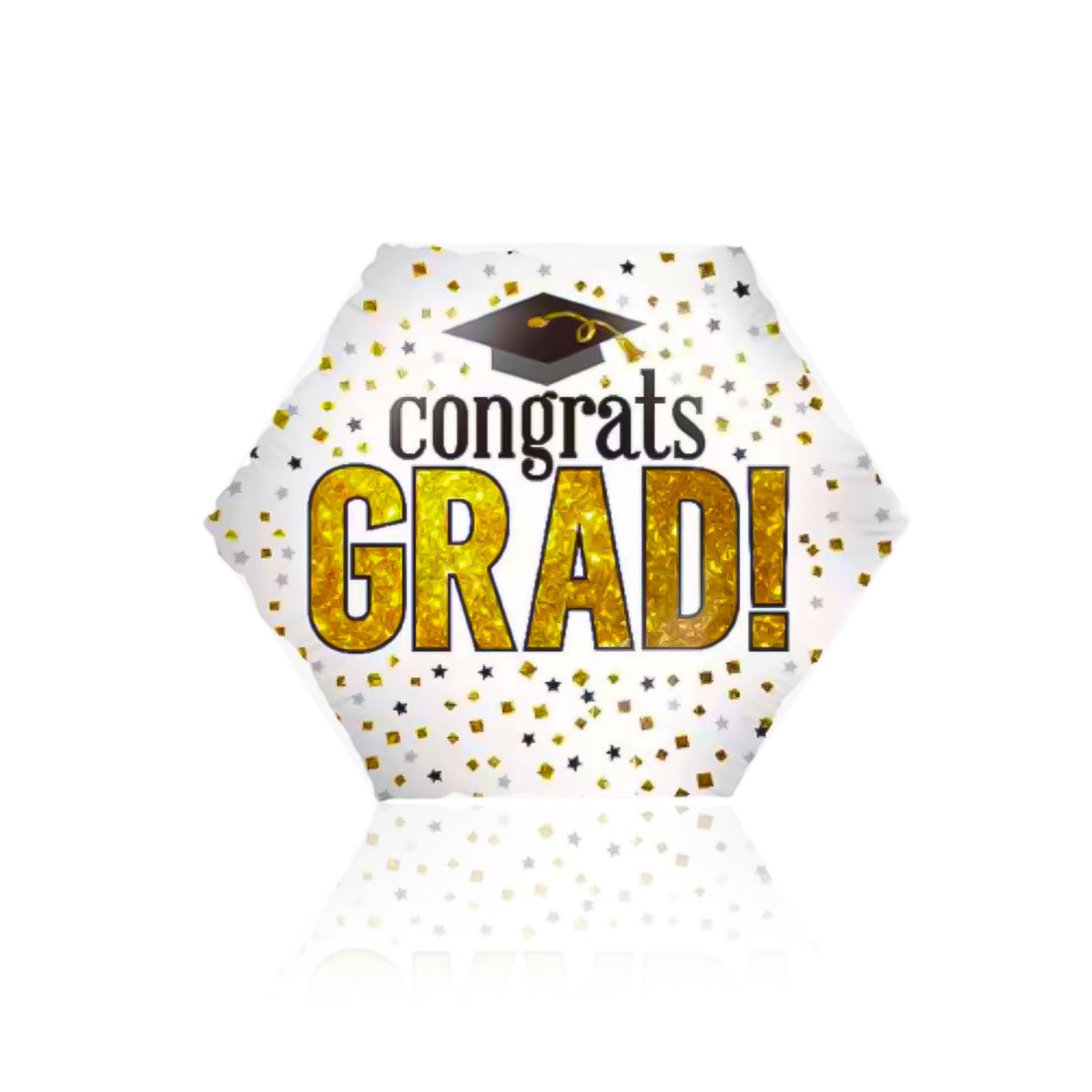 white graduation balloon