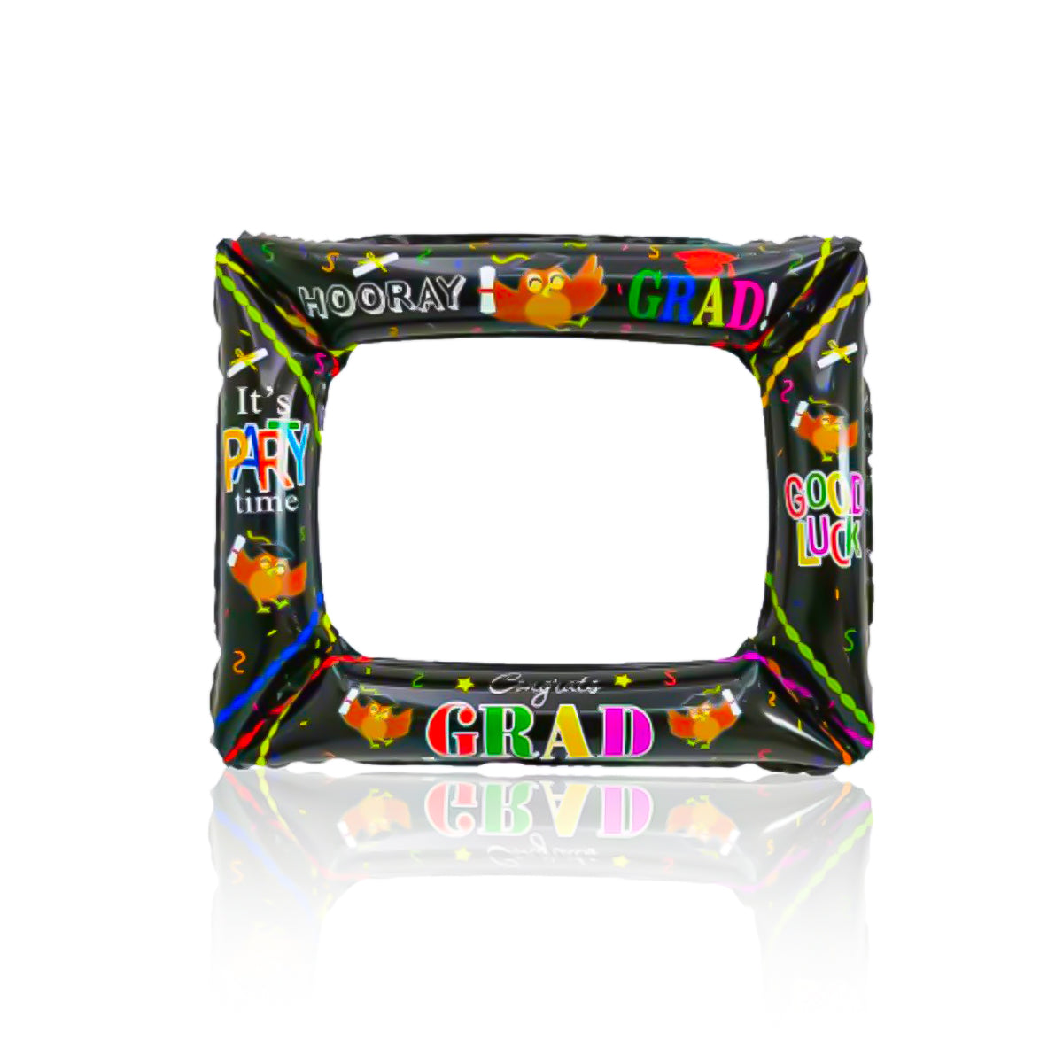 black graduation balloon