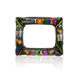 black graduation balloon