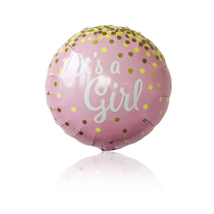 Pink new born baby girl balloon