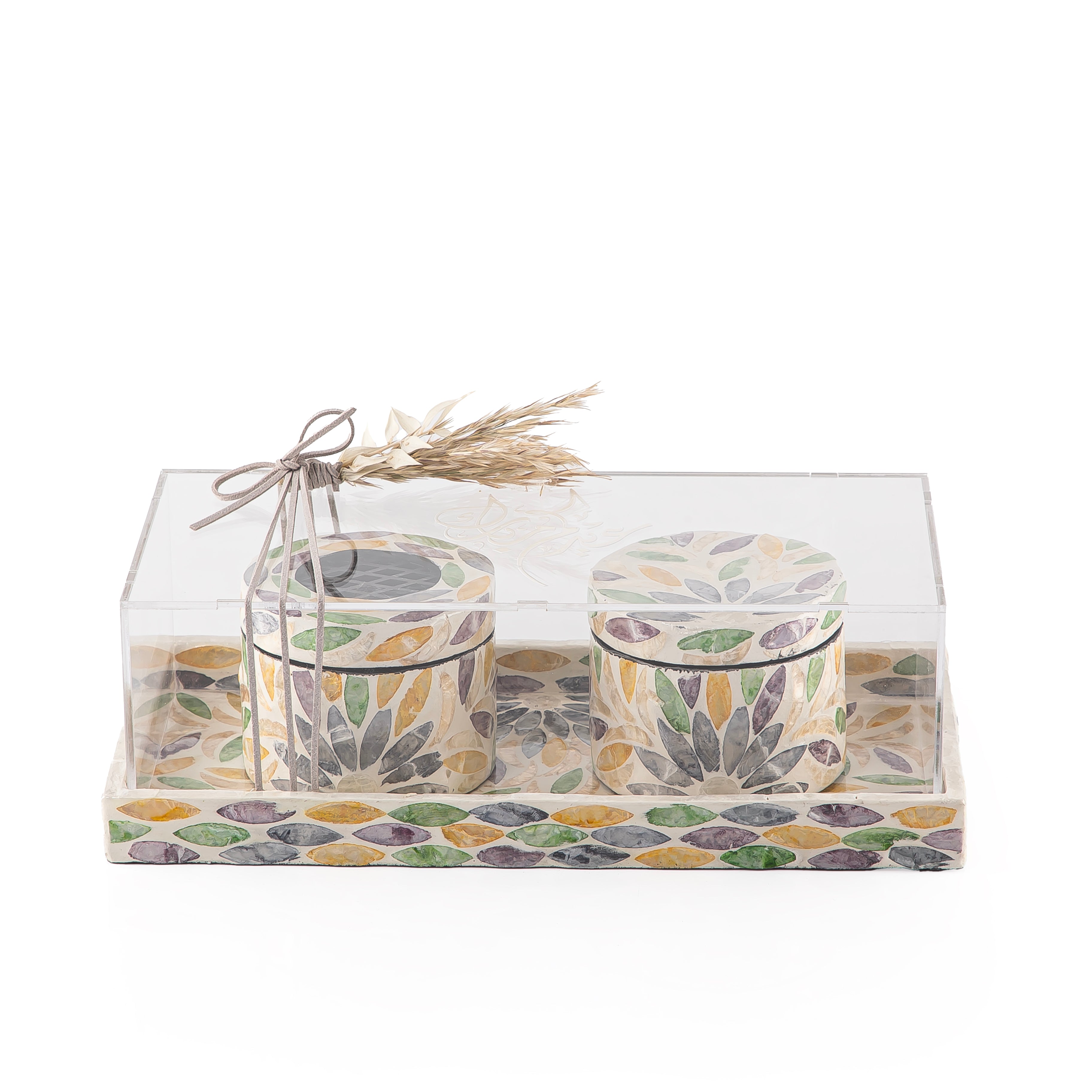 MOP incense burner with a bowl in an Acrylic box