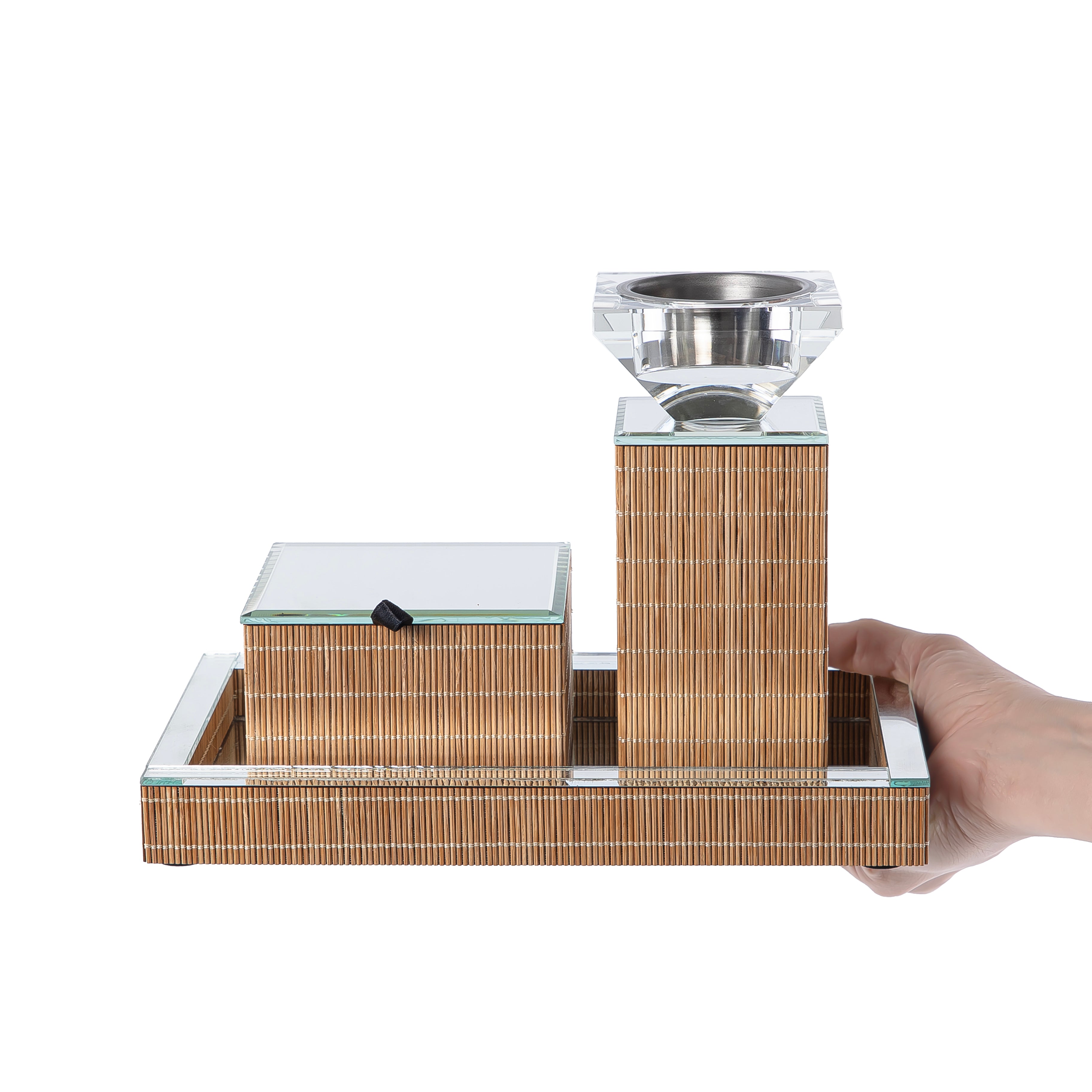 Dhi Mabkhar Set (Tray, Mabkhar And Box) - square