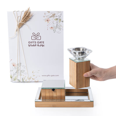 Dhi Mabkhar Set (Tray, Mabkhar And Box) - square