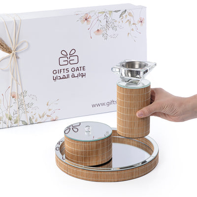 Dhi Mabkhar Set (Tray, Mabkhar And Box) - circuler