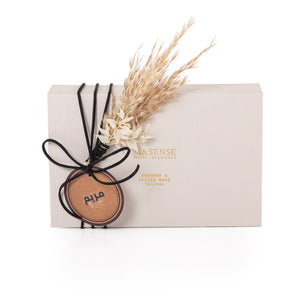 Rectangular decorated box with a customized name label