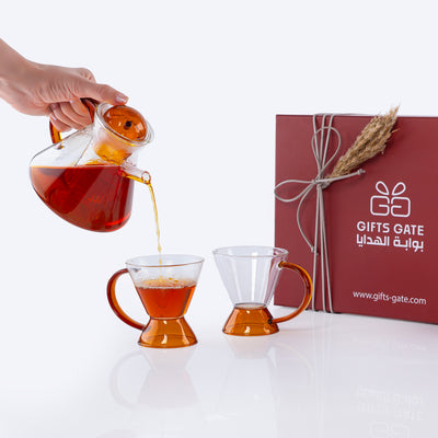 Kaif tea glass set - Amber