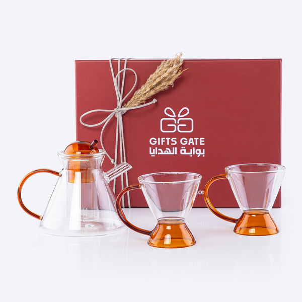 طقم أكواب شاي كييف - لون العنبر