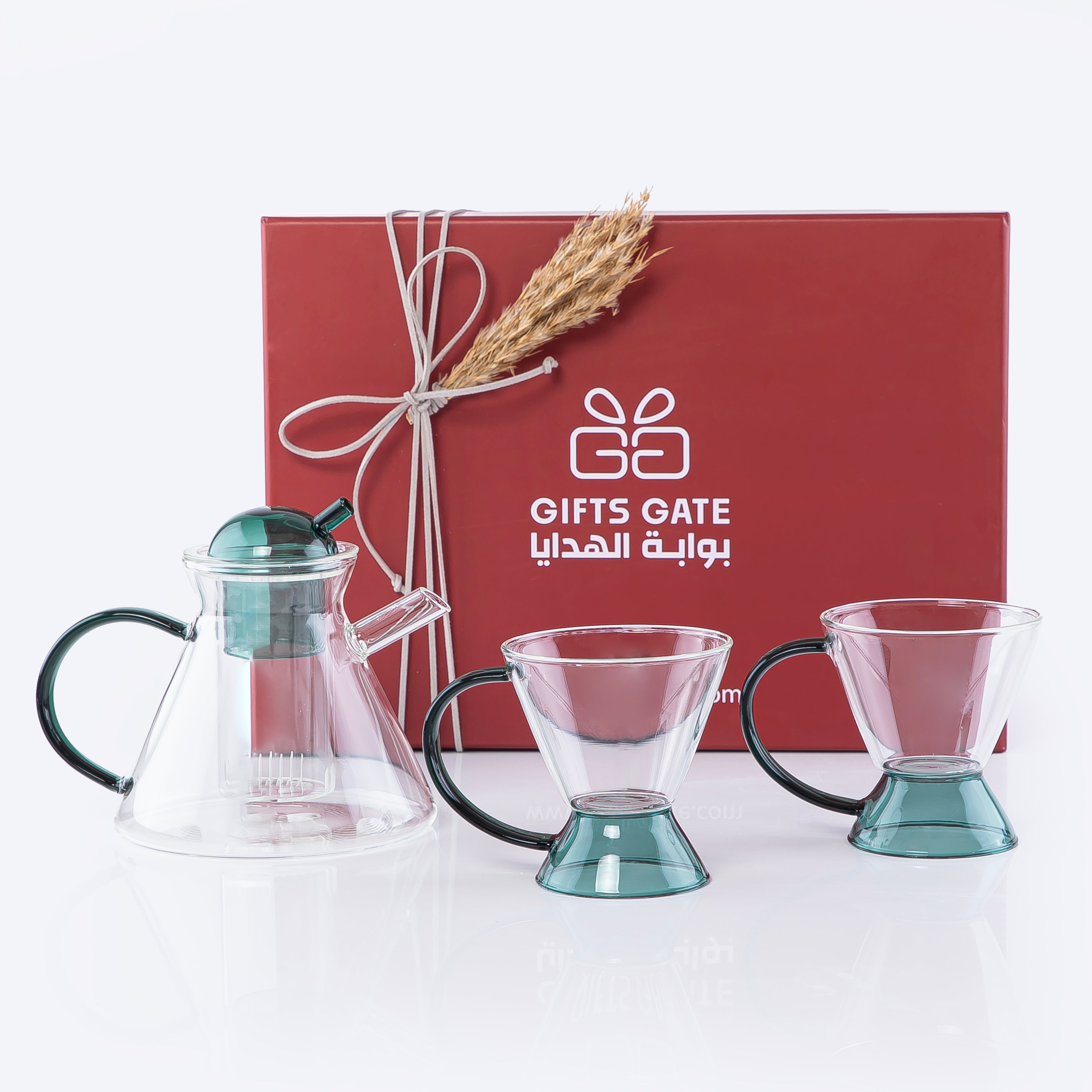 طقم أكواب شاي كييف - لون أخضر 