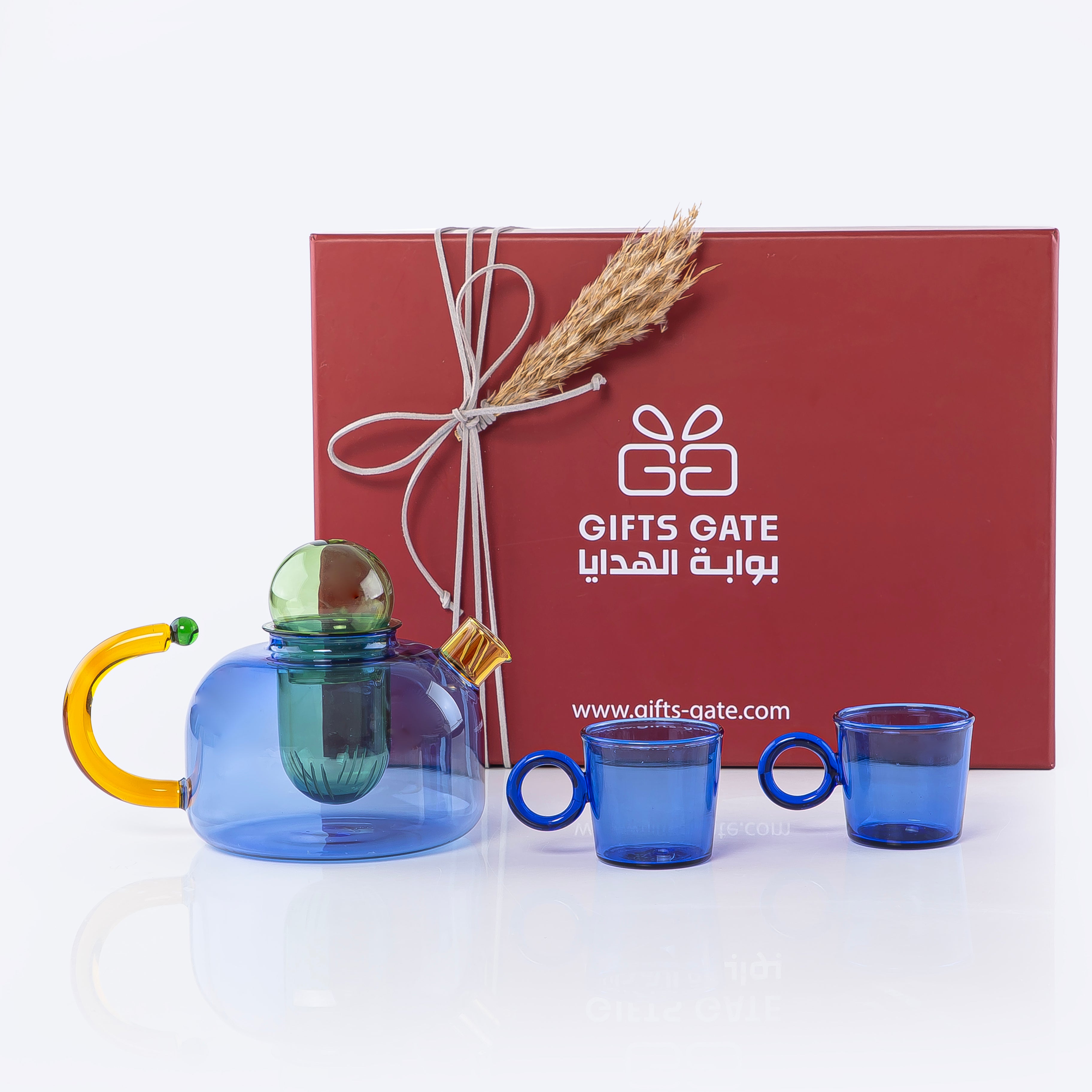 طقم أكواب شاي كايف - لون أزرق