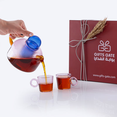 Kaif tea glass set - pink