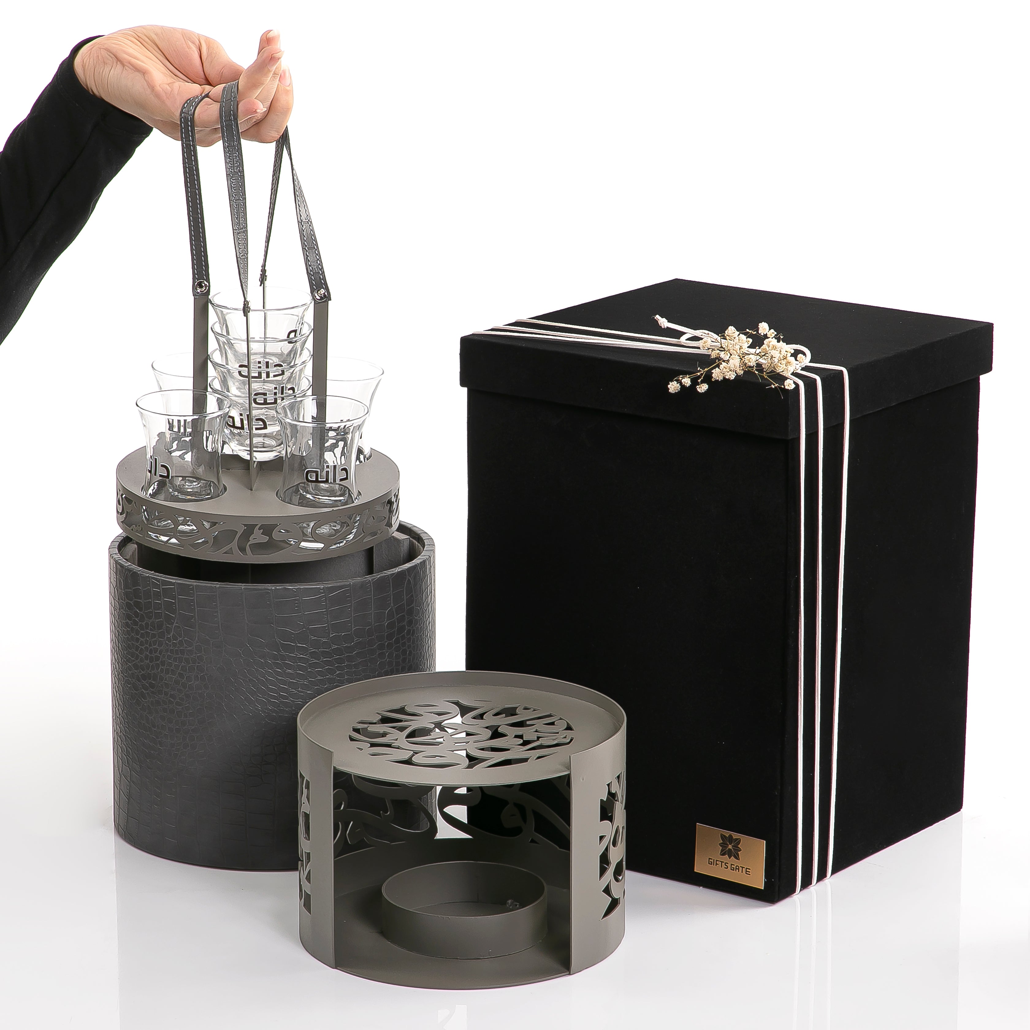 Micro Dua 1X2 Set - Grey with Arabic Paints