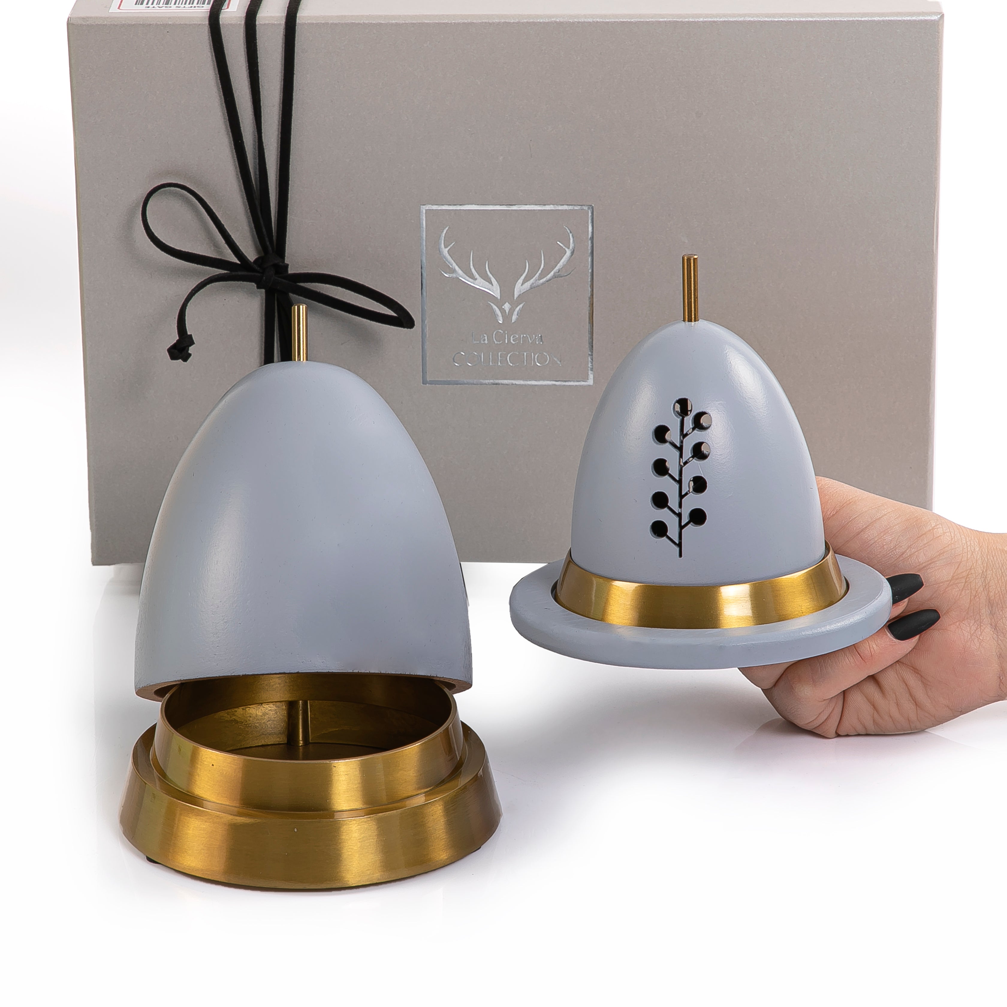 Wooden Incense Set – Grey