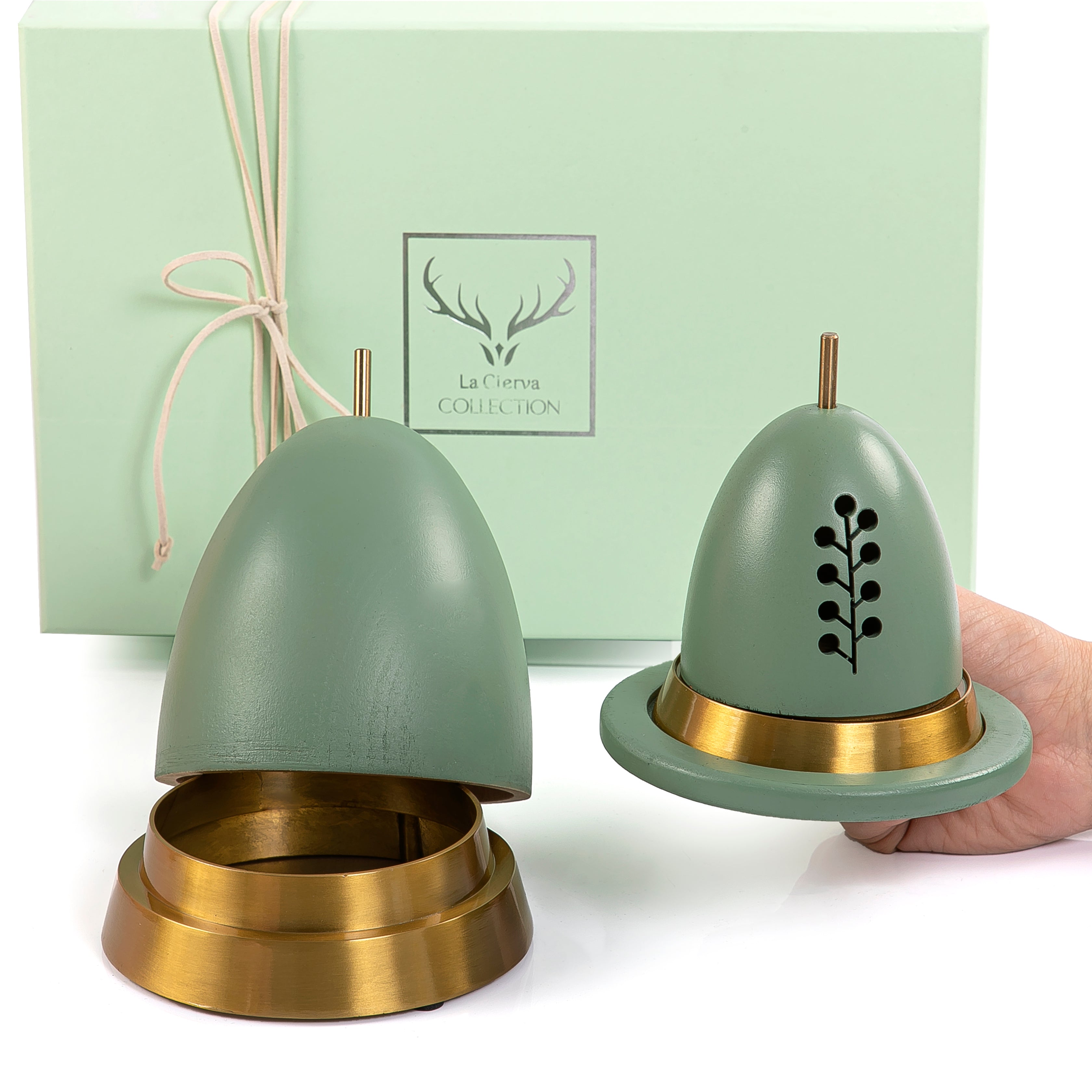 Wooden Incense Set – Green