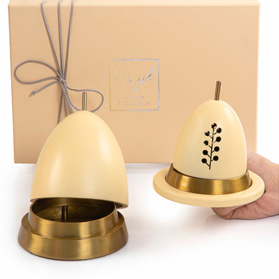 Wooden Incense Set – Yellow