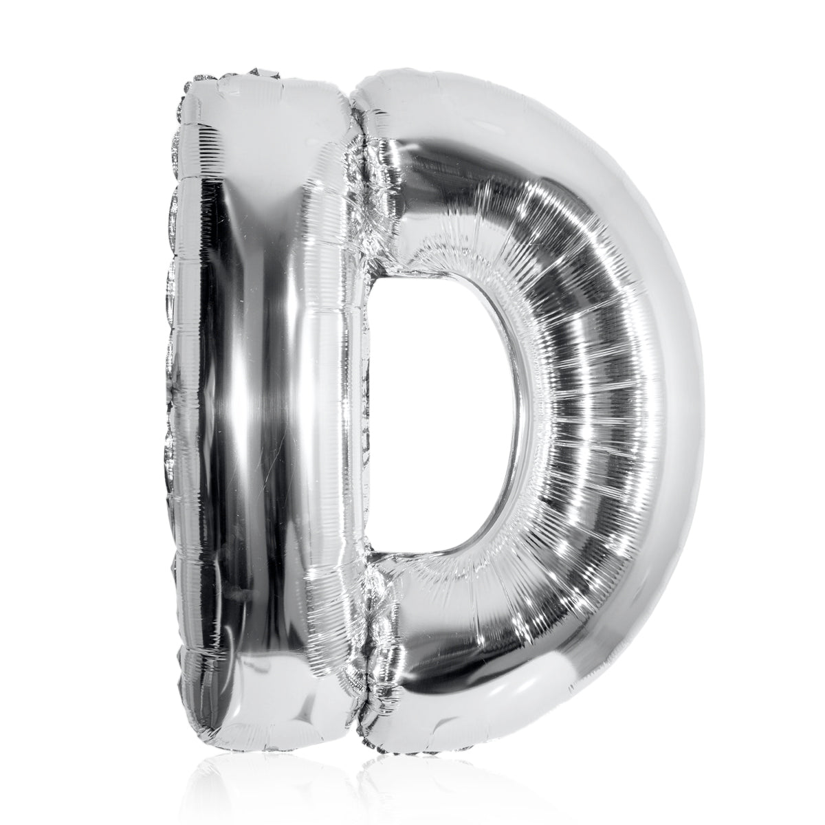 silver party balloon letter D